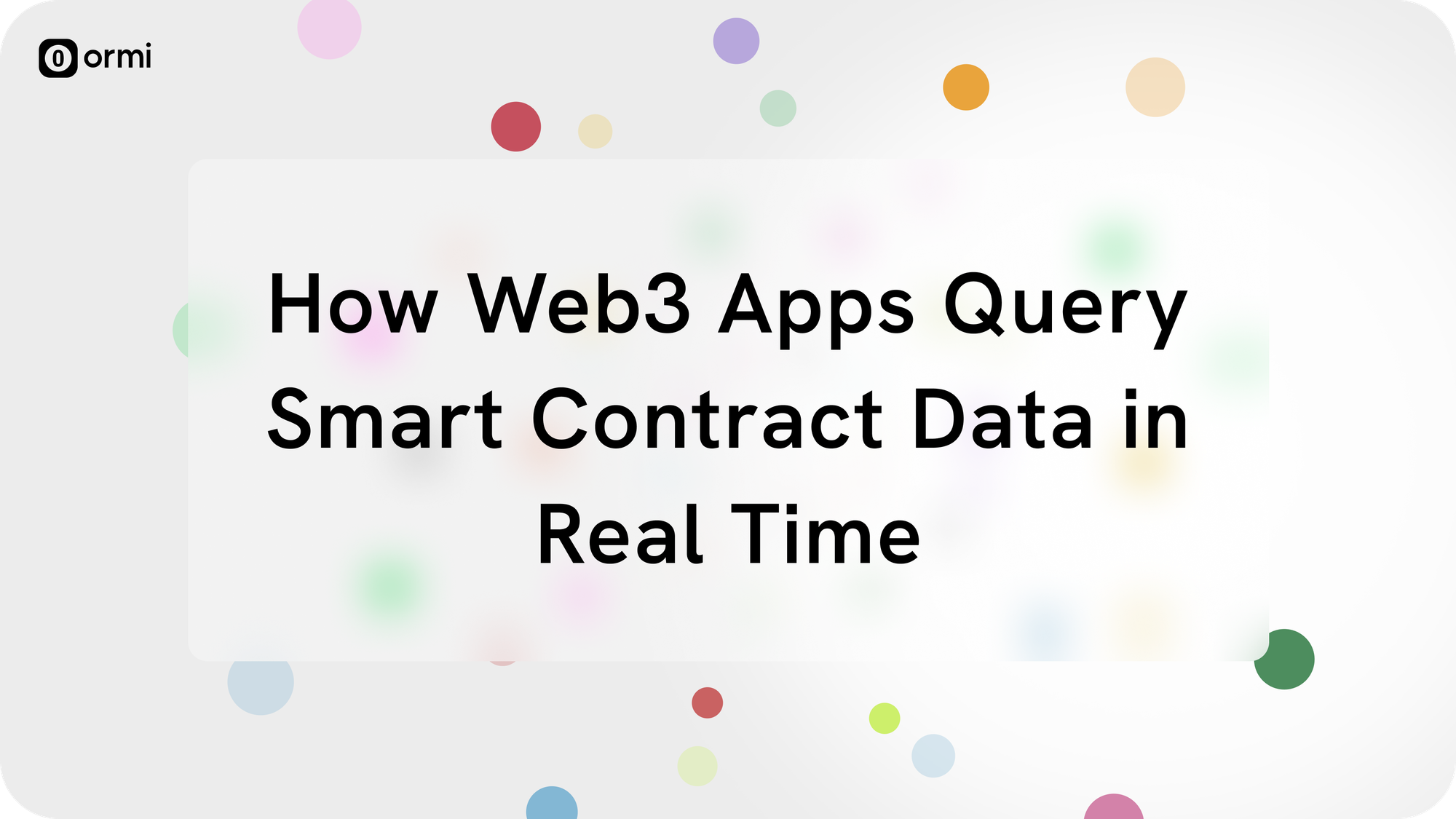 How to query smart contract data for building on the blockchain
